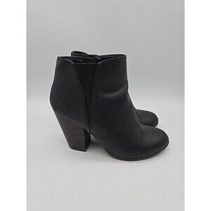 Fergalicious by Fergie Womens 6.5 M Black Zip Up Ankle Booties